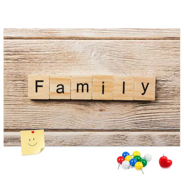 Kurk prikbord Familiaal decoratief motief