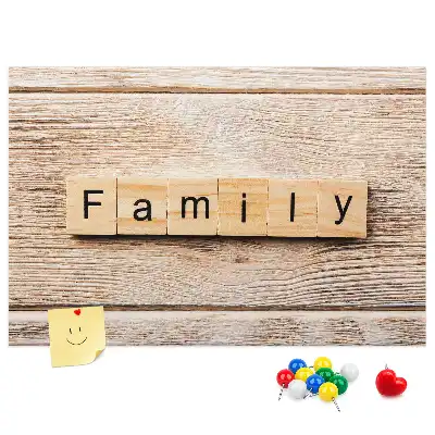 Kurk prikbord met familiaal decoratief motief