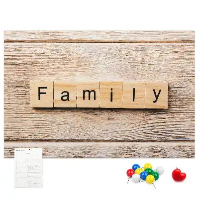 Kurk prikbord Familiaal decoratief motief