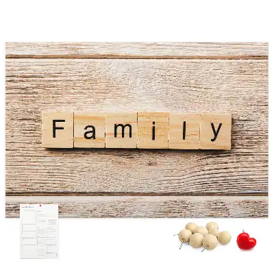 Kurk prikbord Familiaal decoratief motief