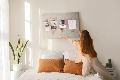 Memobord van kurk Pastel geschilderde kaart vlekken