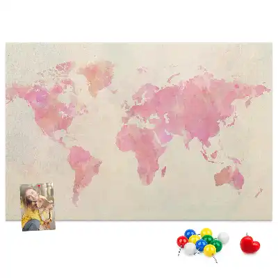 Memobord van kurk Pastel geschilderde kaart vlekken