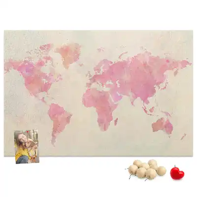 Memobord van kurk Pastel geschilderde kaart vlekken