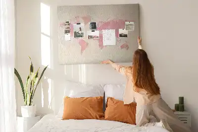 Memobord van kurk Pastel geschilderde kaart vlekken
