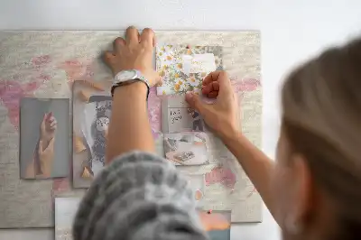 Memobord van kurk Pastel geschilderde kaart vlekken