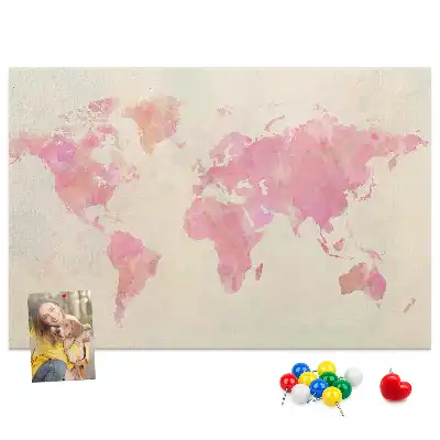 Memobord van kurk Pastel geschilderde kaart vlekken
