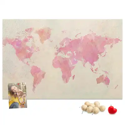 Memobord van kurk Pastel geschilderde kaart vlekken