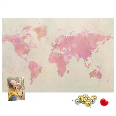 Memobord van kurk Pastel geschilderde kaart vlekken
