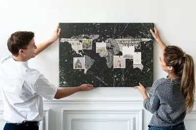 Memobord van kurk Wereldkaart dollar