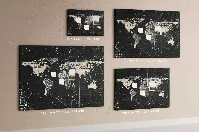 Memobord van kurk Wereldkaart dollar