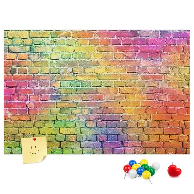 Kurken prikbord met geschilderde muur design
