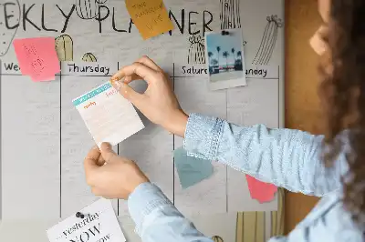 Memobord van kurk Vetplanten zevendaagse planner