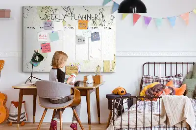 Memobord van kurk Vetplanten zevendaagse planner