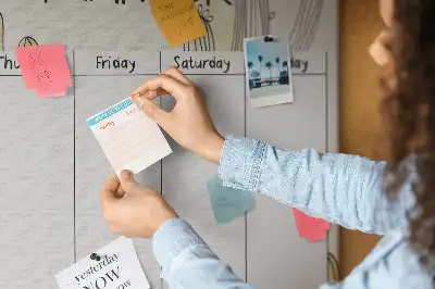 Memobord van kurk Vetplanten zevendaagse planner