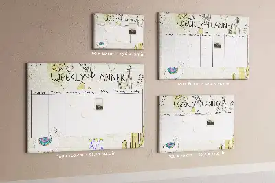 Memobord van kurk Vetplanten zevendaagse planner