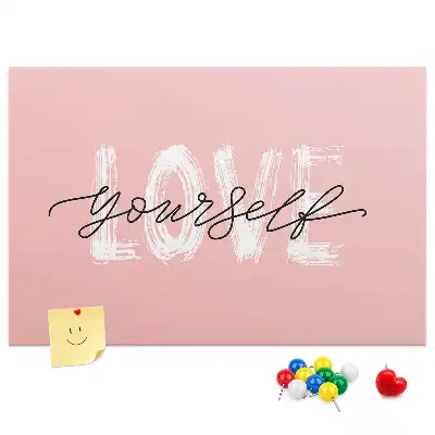 Memobord van kurk Slogan zelfliefde