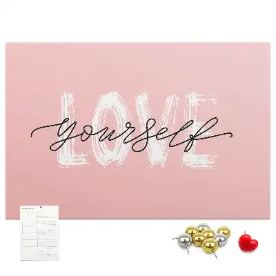 Memobord van kurk Slogan zelfliefde