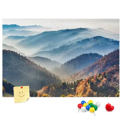 Kurken memobord Berglandschap natuur