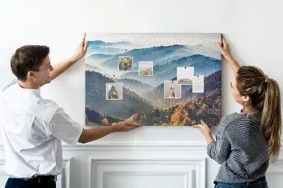 Memobord van kurk Berglandschap natuur