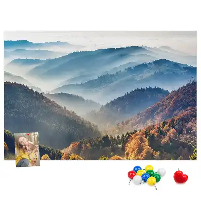 Memobord van kurk Berglandschap natuur
