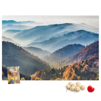 Memobord van kurk Berglandschap natuur
