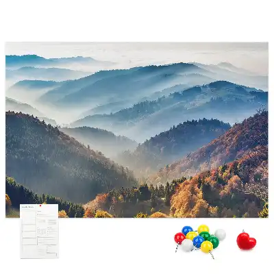 Memobord van kurk Berglandschap natuur