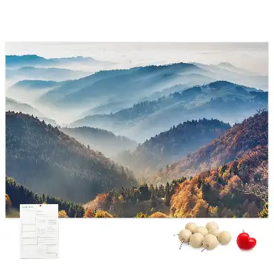 Memobord van kurk Berglandschap natuur