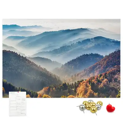 Memobord van kurk Berglandschap natuur