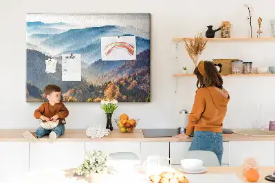 Memobord van kurk Berglandschap natuur