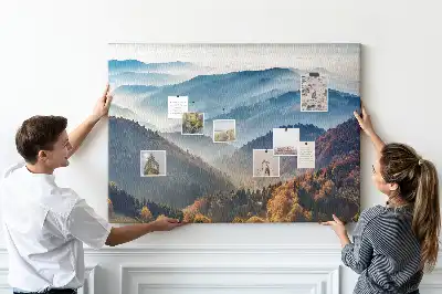 Memobord van kurk Berglandschap natuur
