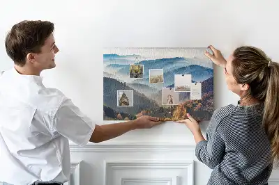 Memobord van kurk Berglandschap natuur
