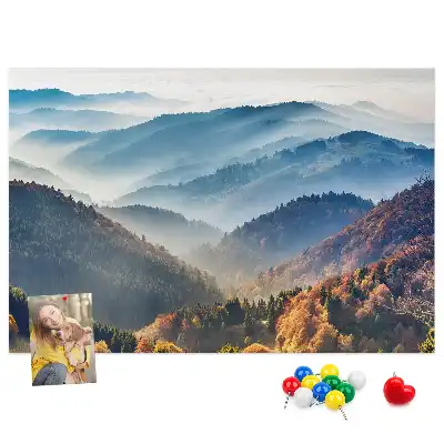 Memobord van kurk Berglandschap natuur