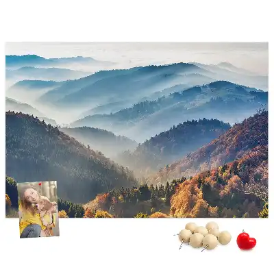 Memobord van kurk Berglandschap natuur