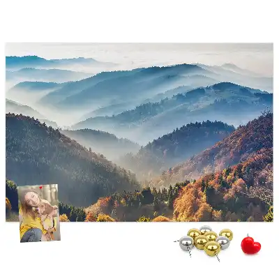 Memobord van kurk Berglandschap natuur