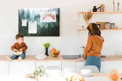 Kurk prikbord Mistig naaldbos