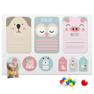 Memobord van kurk Gelukkige dieren