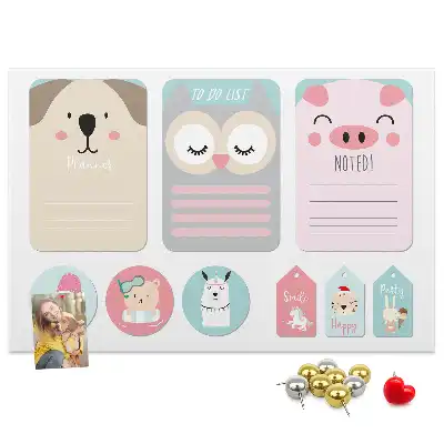 Memobord van kurk Gelukkige dieren