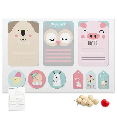 Memobord van kurk Gelukkige dieren