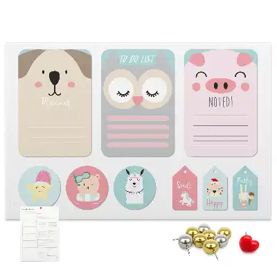 Memobord van kurk Gelukkige dieren