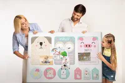 Memobord van kurk Gelukkige dieren