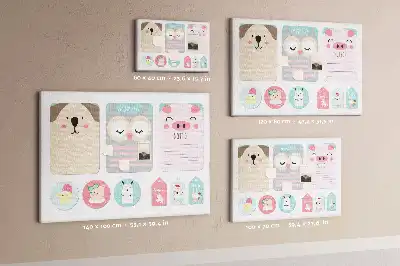 Memobord van kurk Gelukkige dieren