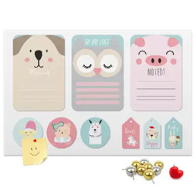 Memobord van kurk Gelukkige dieren