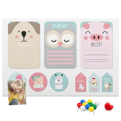 Memobord van kurk Gelukkige dieren