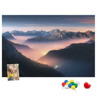 Kurk prikbord Bergtoppen landschap