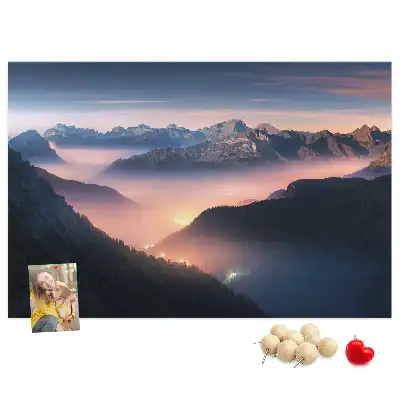 Kurk prikbord Bergtoppen landschap