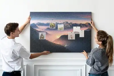 Kurk prikbord Bergtoppen landschap
