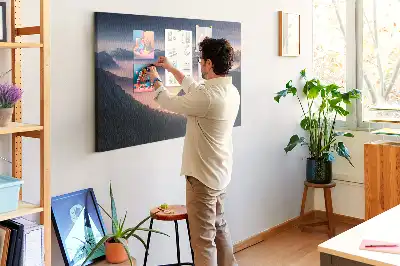 Kurk prikbord Bergtoppen landschap