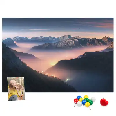 Kurk prikbord Bergtoppen landschap
