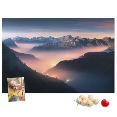 Kurk prikbord Bergtoppen landschap