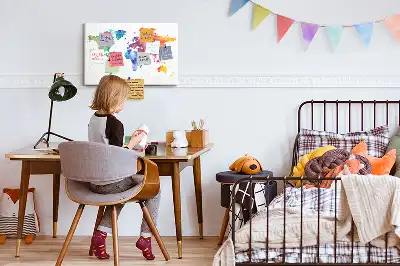 Kurk prikbord Aquarel wereldkaart